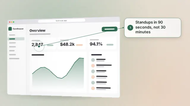 A frame of the Showcase template
